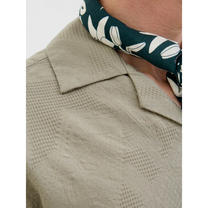 JACK%JONES PREMIUM JPRBLULUKE JACQUARD RESORT S/S SHIR: Elmwood | Freewear JPRBLULUKE JACQUARD RESORT S/S SHIR: - www.freewear.nl - Freewear