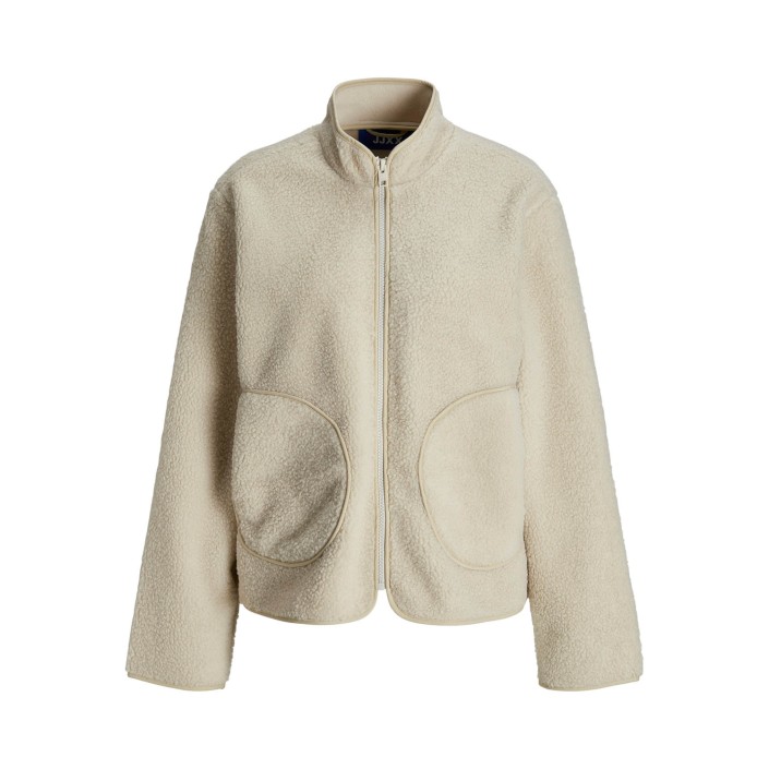 JACK&JONES ORIGINALS JXDAWN TEDDY JACKET OTW Moonbeam | Freewear JXDAWN TEDDY JACKET OTW - www.freewear.nl - Freewear