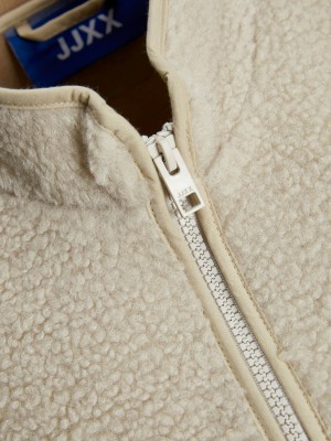 JACK&JONES ORIGINALS JXDAWN TEDDY JACKET OTW Moonbeam | Freewear JXDAWN TEDDY JACKET OTW - www.freewear.nl - Freewear