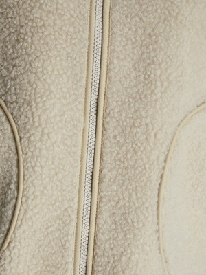 JACK&JONES ORIGINALS JXDAWN TEDDY JACKET OTW Moonbeam | Freewear JXDAWN TEDDY JACKET OTW - www.freewear.nl - Freewear