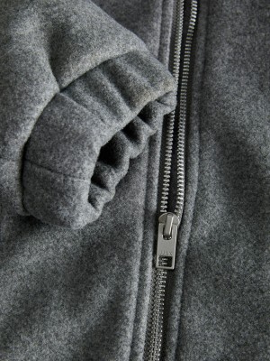 JACK&JONES ORIGINALS JXNOA BOMBER JACKET OTW Medium Grey Melange | Freewear JXNOA BOMBER JACKET OTW - www.freewear.nl - Freewear