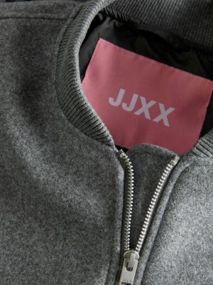 JACK&JONES ORIGINALS JXNOA BOMBER JACKET OTW Medium Grey Melange | Freewear JXNOA BOMBER JACKET OTW - www.freewear.nl - Freewear