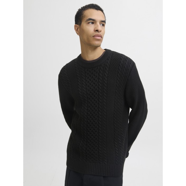 JACK&JONES ORIGINALS JJPAUL KNIT CREW NECK Black | Freewear JJPAUL KNIT CREW NECK - www.freewear.nl - Freewear
