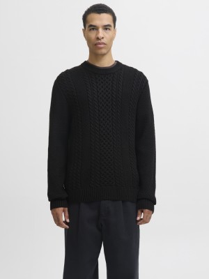 JACK&JONES ORIGINALS JJPAUL KNIT CREW NECK Black | Freewear JJPAUL KNIT CREW NECK - www.freewear.nl - Freewear