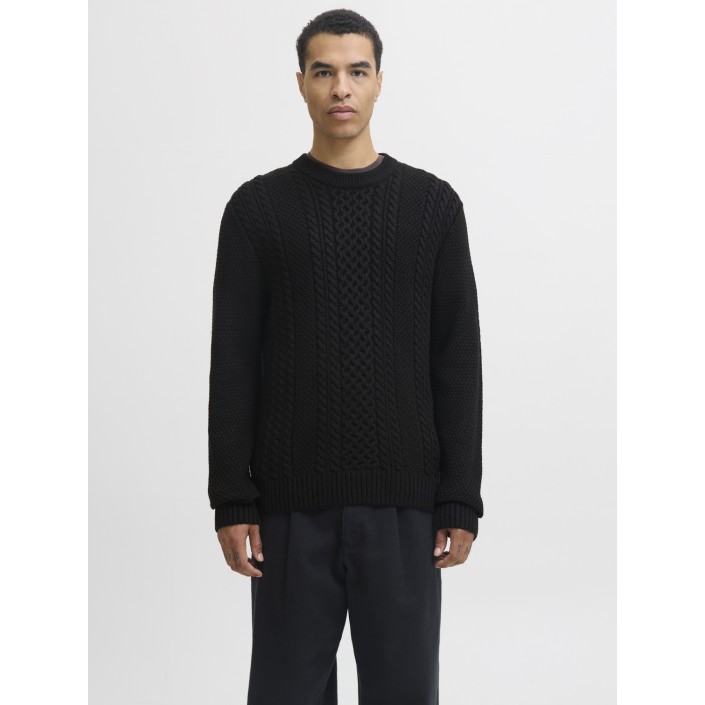 JACK&JONES ORIGINALS JJPAUL KNIT CREW NECK Black | Freewear JJPAUL KNIT CREW NECK - www.freewear.nl - Freewear