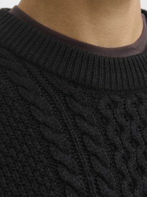 JACK&JONES ORIGINALS JJPAUL KNIT CREW NECK Black | Freewear JJPAUL KNIT CREW NECK - www.freewear.nl - Freewear