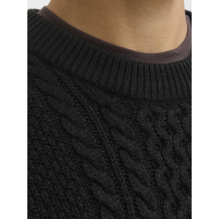 JACK&JONES ORIGINALS JJPAUL KNIT CREW NECK Black | Freewear JJPAUL KNIT CREW NECK - www.freewear.nl - Freewear