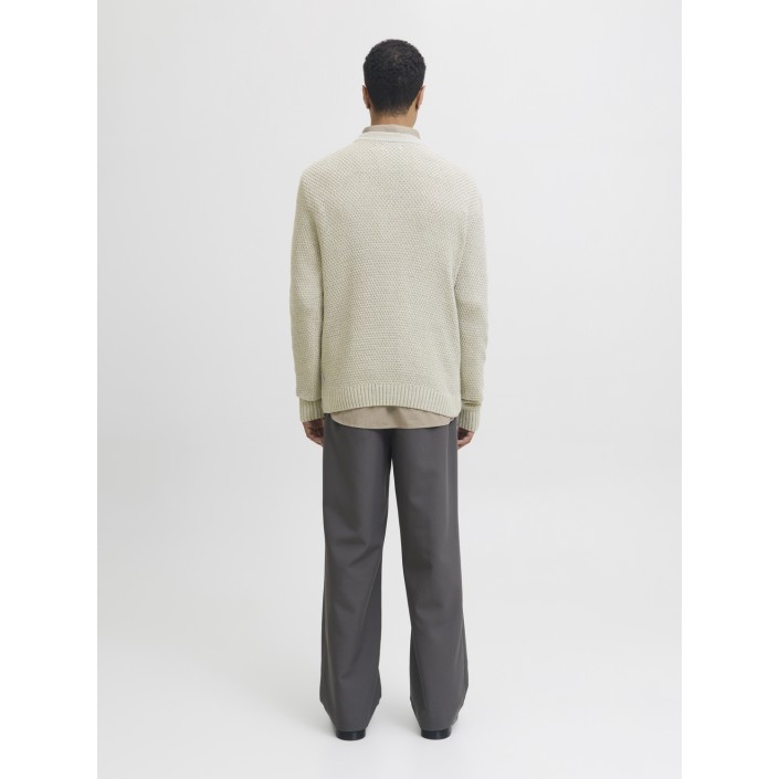 JACK&JONES ORIGINALS JJPAUL KNIT CREW NECK White Melange | Freewear JJPAUL KNIT CREW NECK - www.freewear.nl - Freewear