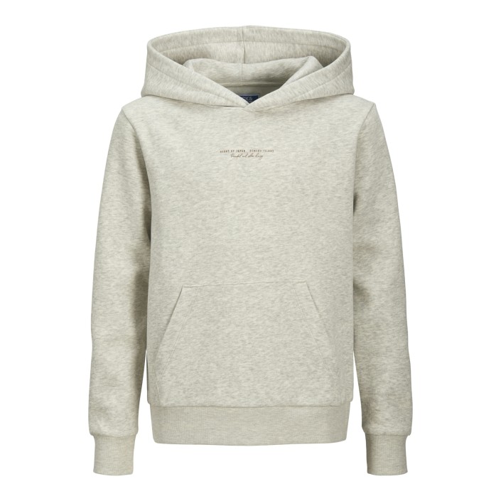 jack en jones boys JJKENJI SWEAT HOOD JNR White Melange | Freewear JJKENJI SWEAT HOOD JNR - www.freewear.nl - Freewear