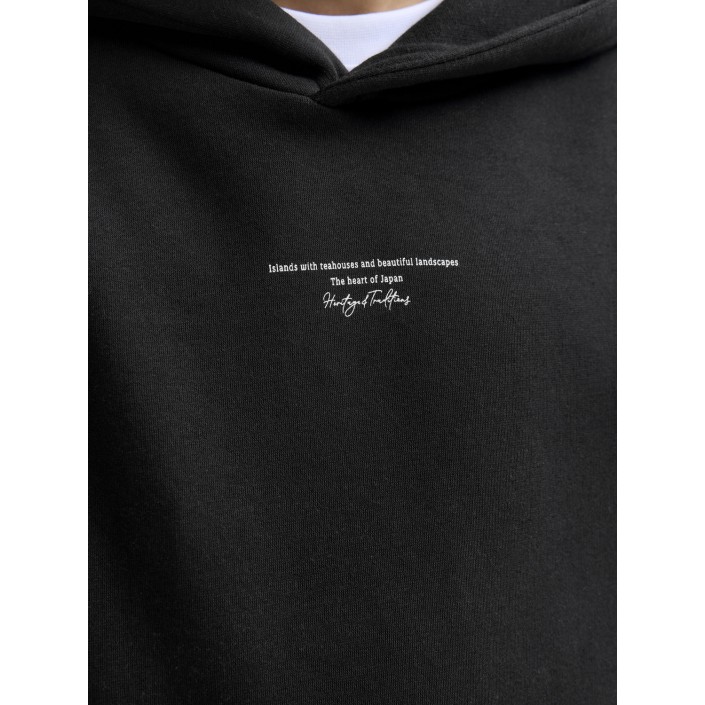 jack en jones boys JJKENJI SWEAT HOOD JNR Black | Freewear JJKENJI SWEAT HOOD JNR - www.freewear.nl - Freewear