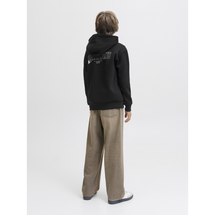 jack en jones boys JJKENJI SWEAT HOOD JNR Black | Freewear JJKENJI SWEAT HOOD JNR - www.freewear.nl - Freewear