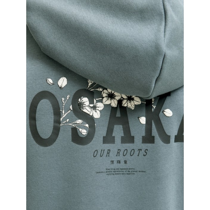jack en jones boys JJKENJI SWEAT HOOD JNR Stormy Weather | Freewear JJKENJI SWEAT HOOD JNR - www.freewear.nl - Freewear