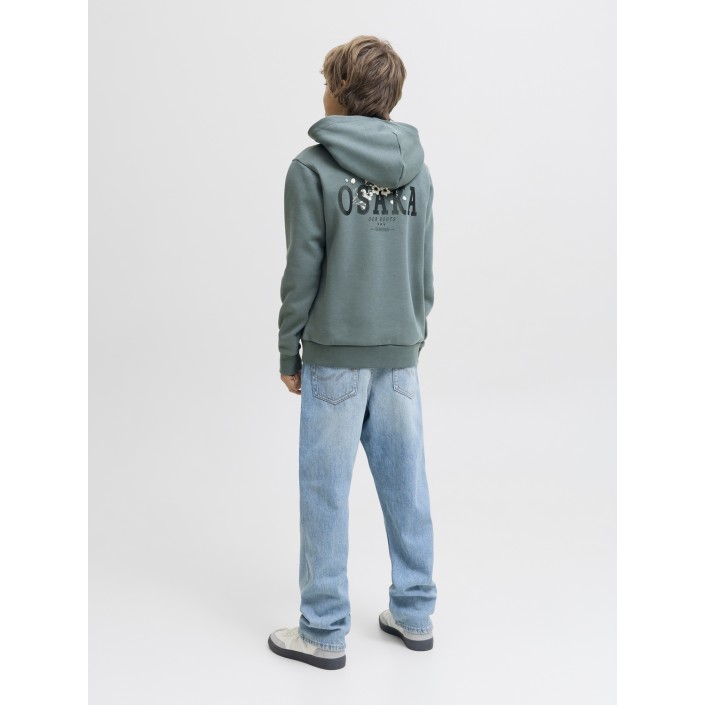 jack en jones boys JJKENJI SWEAT HOOD JNR Stormy Weather | Freewear JJKENJI SWEAT HOOD JNR - www.freewear.nl - Freewear