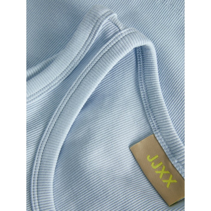 JACK&JONES ORIGINALS JXFALLON STR SL EMB RIB TOP JRS Skyway/Always keep the positive | Freewear JXFALLON STR SL EMB RIB TOP JRS - www.freewear.nl - Freewear