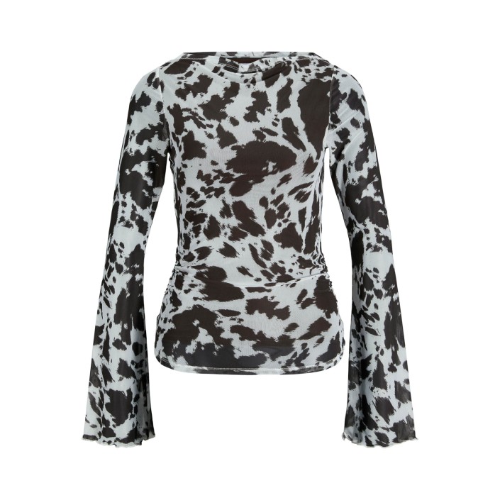 JACK&JONES ORIGINALS JXMINNA MESH LS TOP WVN LN Black Coffee/COW | Freewear JXMINNA MESH LS TOP WVN LN - www.freewear.nl - Freewear