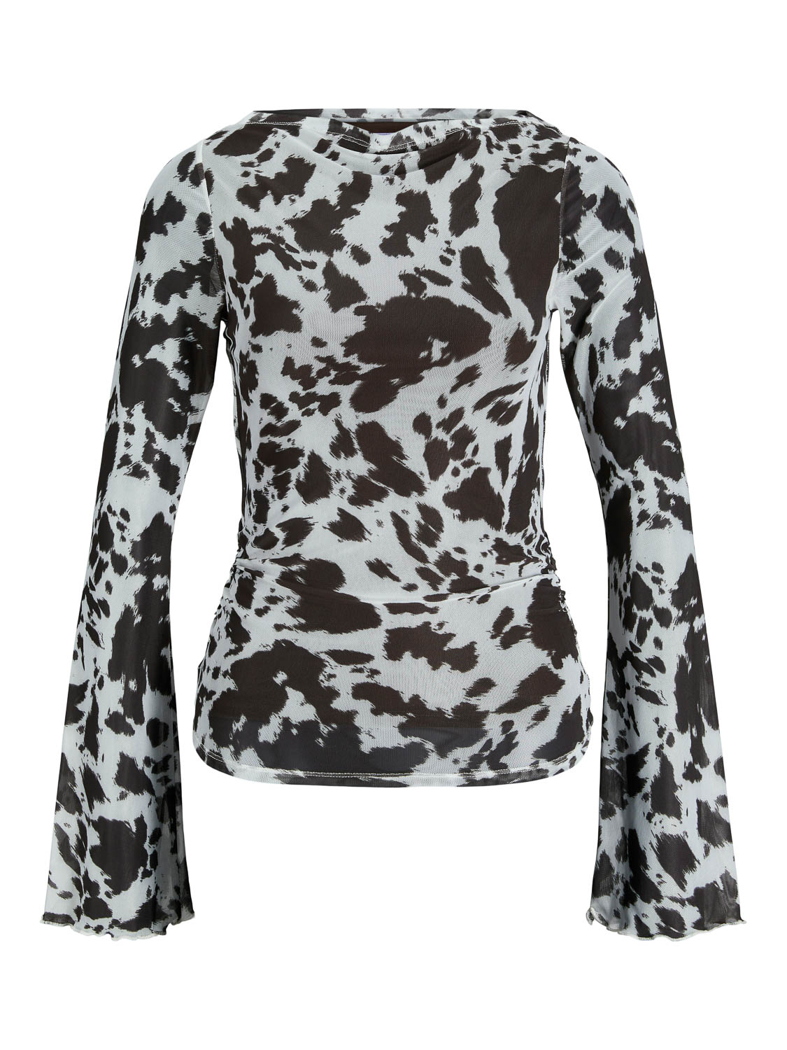 Jack and Jones Jxminna Mesh Ls Top Wvn Ln