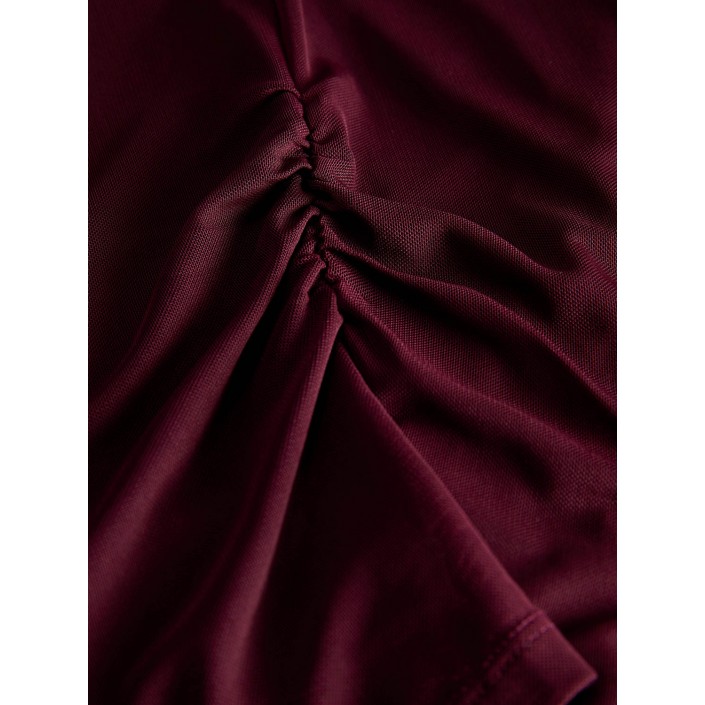 JACK&JONES ORIGINALS JXMINNA MESH LS TOP WVN LN Cabernet | Freewear JXMINNA MESH LS TOP WVN LN - www.freewear.nl - Freewear