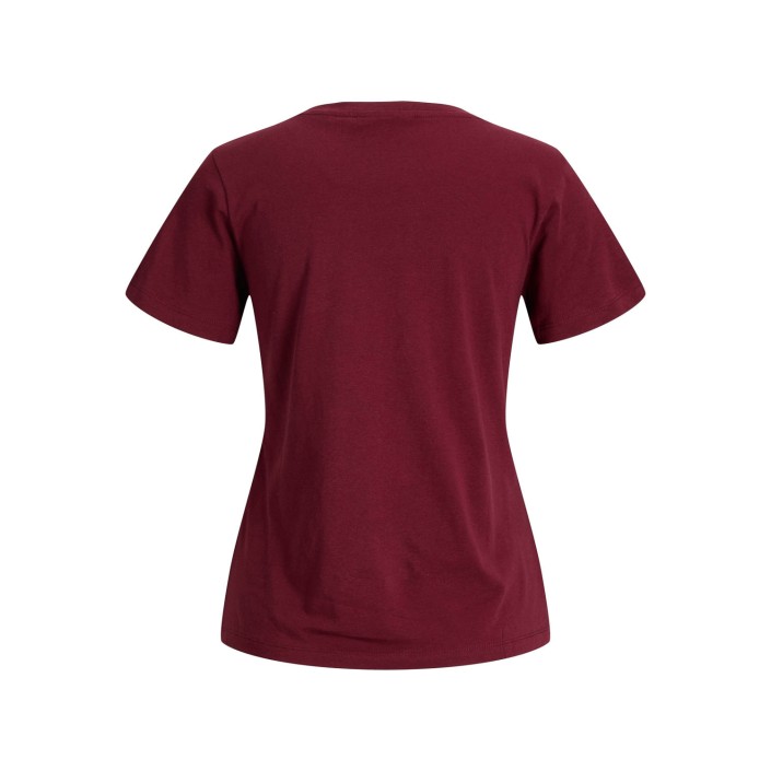 JACK&JONES ORIGINALS JXMIMI SS PRINT TEE JRS Cabernet/Inner glow | Freewear JXMIMI SS PRINT TEE JRS - www.freewear.nl - Freewear