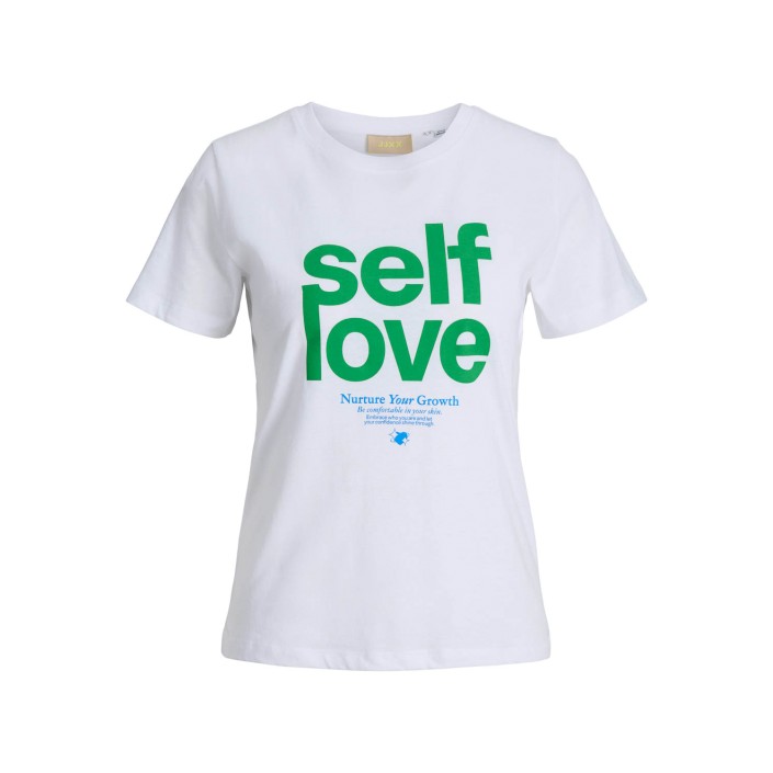 JACK&JONES ORIGINALS JXMIMI SS PRINT TEE JRS Bright White/Self love | Freewear JXMIMI SS PRINT TEE JRS - www.freewear.nl - Freewear