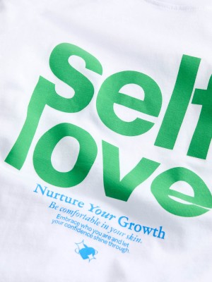 JACK&JONES ORIGINALS JXMIMI SS PRINT TEE JRS Bright White/Self love | Freewear JXMIMI SS PRINT TEE JRS - www.freewear.nl - Freewear