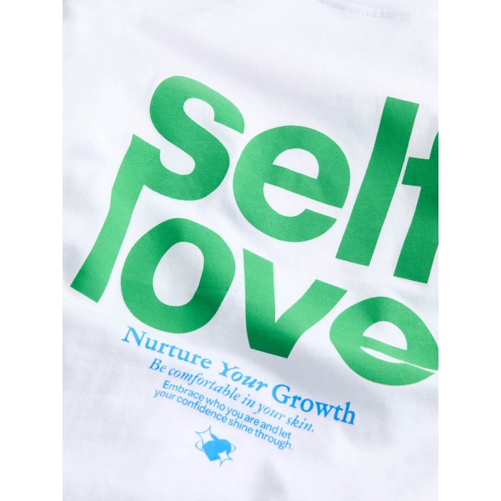 JACK&JONES ORIGINALS JXMIMI SS PRINT TEE JRS Bright White/Self love | Freewear JXMIMI SS PRINT TEE JRS - www.freewear.nl - Freewear