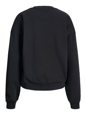JACK&JONES ORIGINALS JXMIMI RLX LS PRINT CREW SWT Black/Mind time | Freewear JXMIMI RLX LS PRINT CREW SWT - www.freewear.nl - Freewear