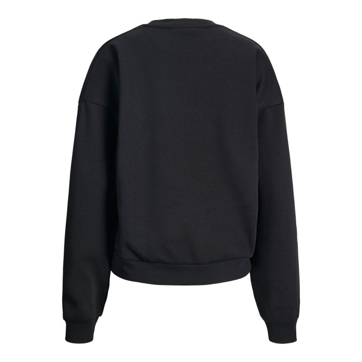 JACK&JONES ORIGINALS JXMIMI RLX LS PRINT CREW SWT Black/Mind time | Freewear JXMIMI RLX LS PRINT CREW SWT - www.freewear.nl - Freewear