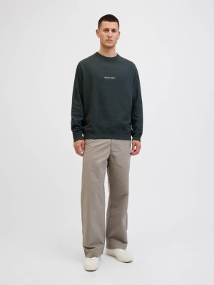 JACK&JONES ORIGINALS JORNORREBRO EMB SWEAT CREW NOOS Forest River | Freewear JORNORREBRO EMB SWEAT CREW NOOS - www.freewear.nl - Freewear