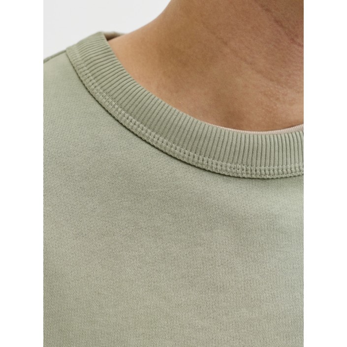 JACK&JONES ORIGINALS JORNORREBRO EMB SWEAT CREW NOOS Seagrass | Freewear JORNORREBRO EMB SWEAT CREW NOOS - www.freewear.nl - Freewear