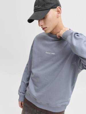 JACK&JONES ORIGINALS JORNORREBRO EMB SWEAT CREW NOOS Tradewinds | Freewear JORNORREBRO EMB SWEAT CREW NOOS - www.freewear.nl - Freewear