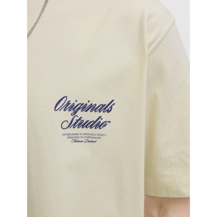 JACK&JONES ORIGINALS JORNORREBRO TYPO TEE SS CREW NECK N: Antique White | Freewear JORNORREBRO TYPO TEE SS CREW NECK N: - www.freewear.nl - Freewear