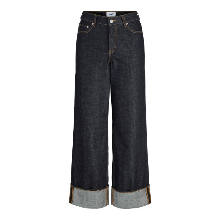 JACK&JONES ORIGINALS JXTOKYO VEGA WIDE HW FOLD UP R269 D: Dark Blue Denim | Freewear JXTOKYO VEGA WIDE HW FOLD UP R269 D: - www.freewear.nl - Freewear