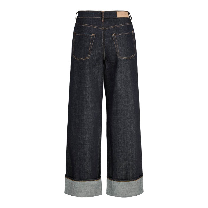 JACK&JONES ORIGINALS JXTOKYO VEGA WIDE HW FOLD UP R269 D: Dark Blue Denim | Freewear JXTOKYO VEGA WIDE HW FOLD UP R269 D: - www.freewear.nl - Freewear