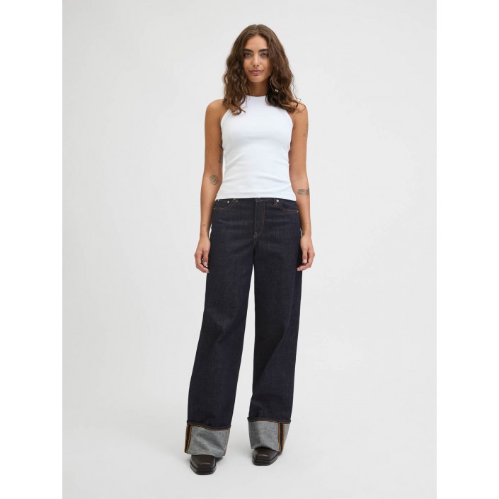 JACK&JONES ORIGINALS JXTOKYO VEGA WIDE HW FOLD UP R269 D: Dark Blue Denim | Freewear JXTOKYO VEGA WIDE HW FOLD UP R269 D: - www.freewear.nl - Freewear