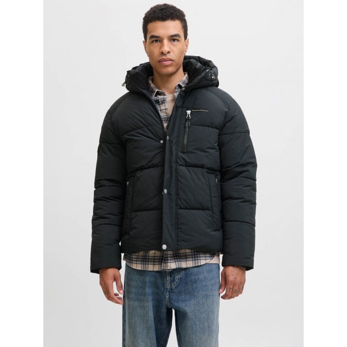JACK&JONES ORIGINALS JORYORK HOOD PUFFER Black | Freewear JORYORK HOOD PUFFER - www.freewear.nl - Freewear