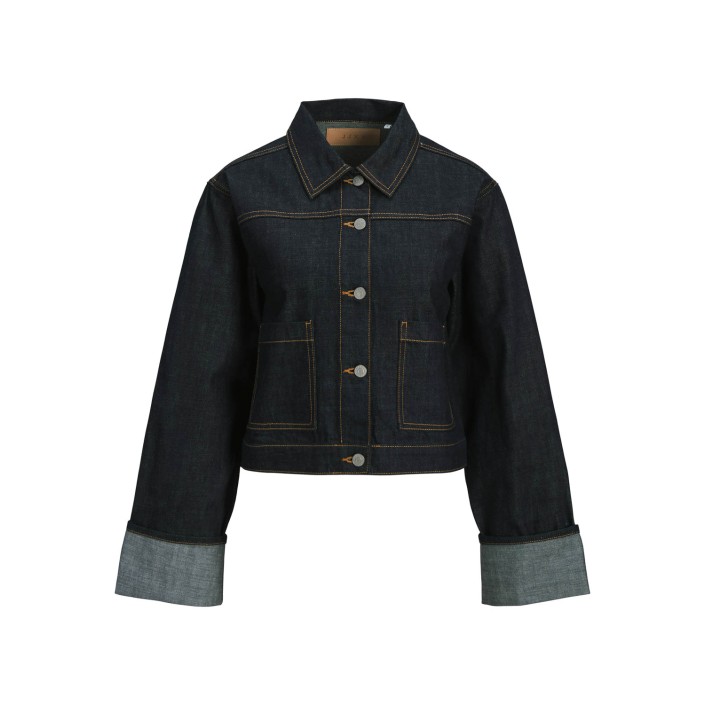 JACK&JONES ORIGINALS JXVEGA DENIM JACKET FOLD UP R269 DN: Dark Blue Denim | Freewear JXVEGA DENIM JACKET FOLD UP R269 DN: - www.freewear.nl - Freewear
