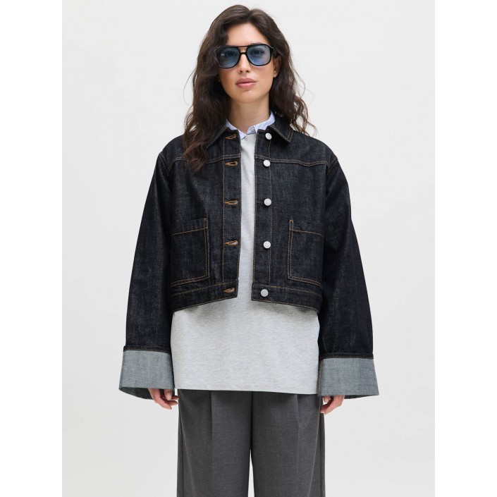 JACK&JONES ORIGINALS JXVEGA DENIM JACKET FOLD UP R269 DN: Dark Blue Denim | Freewear JXVEGA DENIM JACKET FOLD UP R269 DN: - www.freewear.nl - Freewear