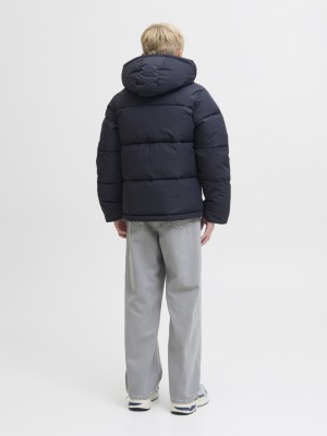 jack en jones boys JORINWOOD HOOD PUFFER JACKET JNR Dark Navy | Freewear JORINWOOD HOOD PUFFER JACKET JNR - www.freewear.nl - Freewear