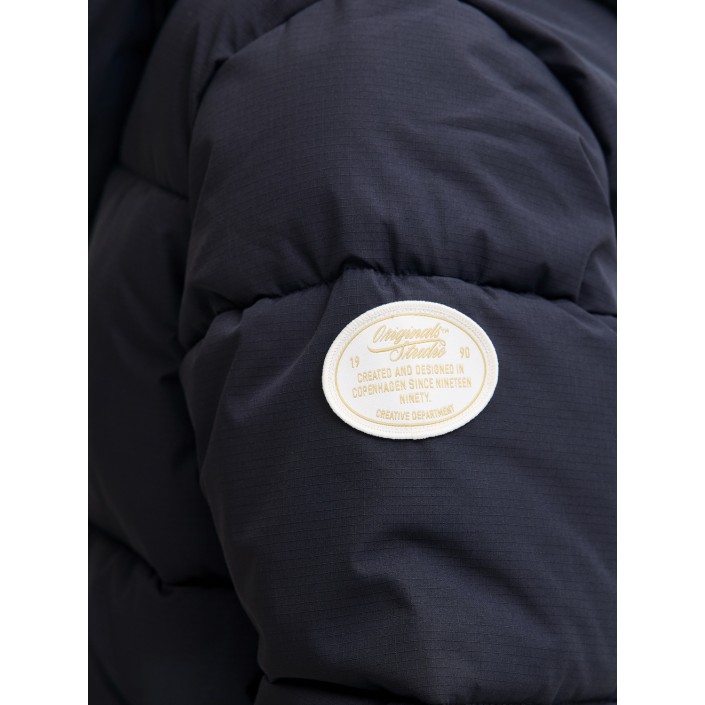 jack en jones boys JORINWOOD HOOD PUFFER JACKET JNR Dark Navy | Freewear JORINWOOD HOOD PUFFER JACKET JNR - www.freewear.nl - Freewear