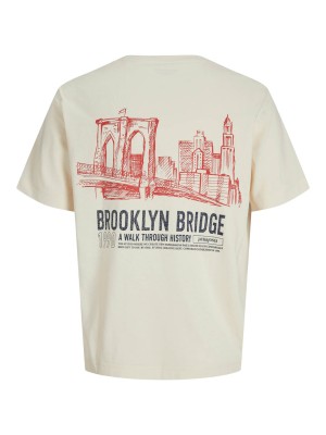 JACK&JONES ORIGINALS JORYORK BACK TEE SS CREW NECK Antique White | Freewear JORYORK BACK TEE SS CREW NECK - www.freewear.nl - Freewear