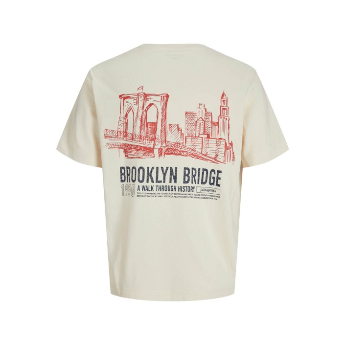 JACK&JONES ORIGINALS JORYORK BACK TEE SS CREW NECK Antique White | Freewear JORYORK BACK TEE SS CREW NECK - www.freewear.nl - Freewear