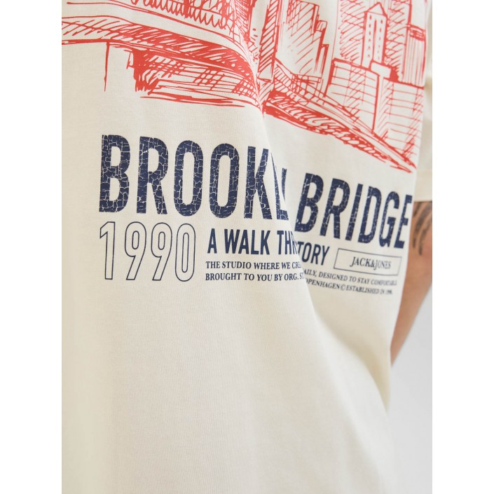 JACK&JONES ORIGINALS JORYORK BACK TEE SS CREW NECK Antique White | Freewear JORYORK BACK TEE SS CREW NECK - www.freewear.nl - Freewear