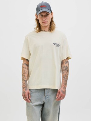 JACK&JONES ORIGINALS JORYORK BACK TEE SS CREW NECK Antique White | Freewear JORYORK BACK TEE SS CREW NECK - www.freewear.nl - Freewear