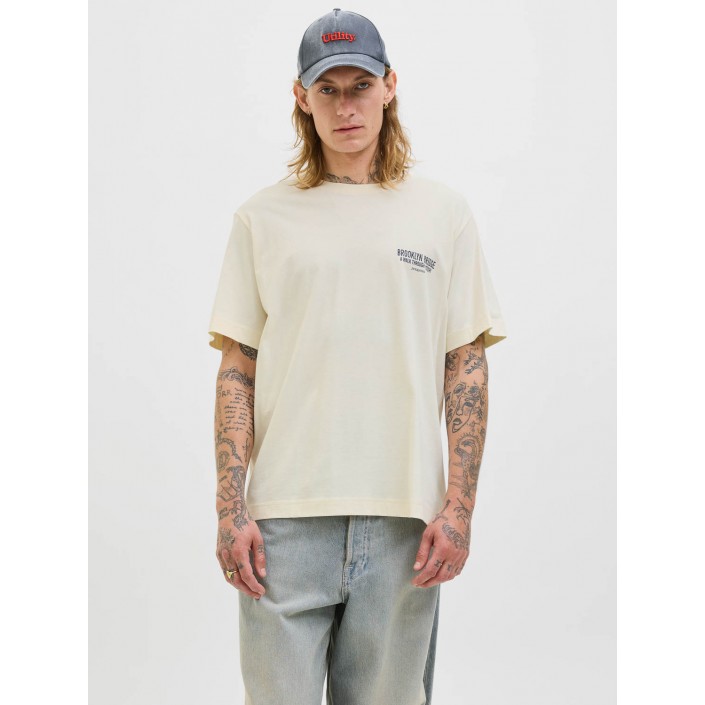 JACK&JONES ORIGINALS JORYORK BACK TEE SS CREW NECK Antique White | Freewear JORYORK BACK TEE SS CREW NECK - www.freewear.nl - Freewear