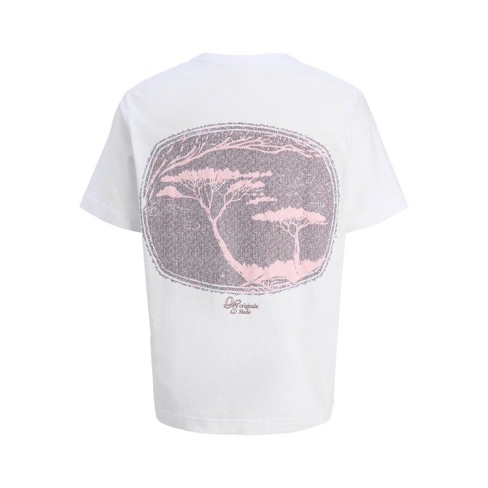 JACK&JONES ORIGINALS JORGRAMERCY BACK GRAPHIC TEE SS CN Bright White | Freewear JORGRAMERCY BACK GRAPHIC TEE SS CN - www.freewear.nl - Freewear
