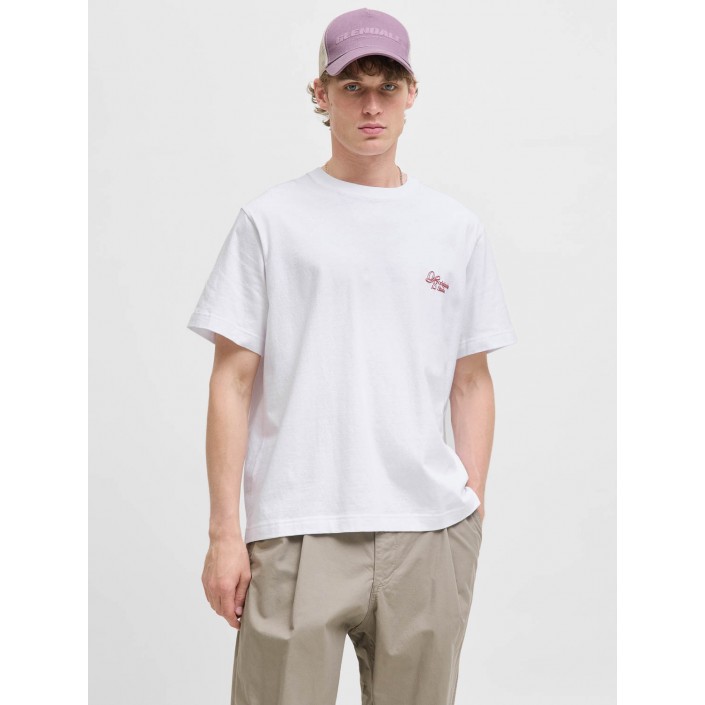 JACK&JONES ORIGINALS JORGRAMERCY BACK GRAPHIC TEE SS CN Bright White | Freewear JORGRAMERCY BACK GRAPHIC TEE SS CN - www.freewear.nl - Freewear