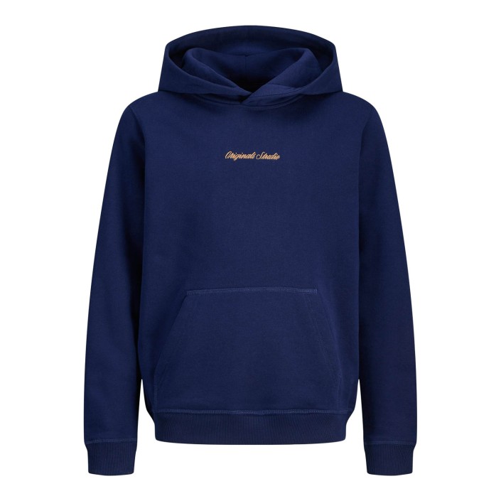 jack en jones boys JORNORREBRO EMB SWEAT HOOD NOOS JNR Ocean Cavern | Freewear JORNORREBRO EMB SWEAT HOOD NOOS JNR - www.freewear.nl - Freewear