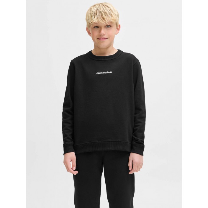 jack en jones boys JORNORREBRO EMB SWEAT CREW NOOS JNR Black | Freewear JORNORREBRO EMB SWEAT CREW NOOS JNR - www.freewear.nl - Freewear