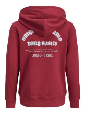 jack en jones boys JORMEADOWS SWEAT HOOD JNR Tibetan Red | Freewear JORMEADOWS SWEAT HOOD JNR - www.freewear.nl - Freewear