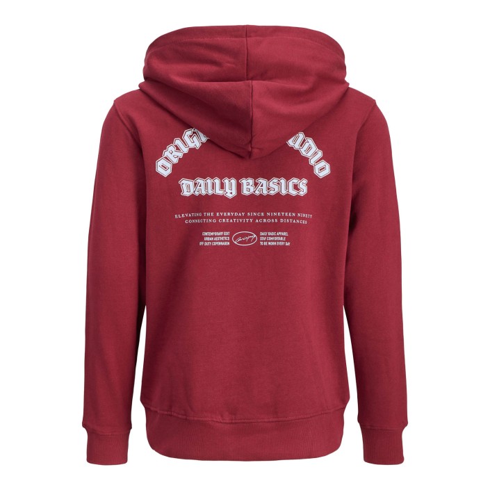 jack en jones boys JORMEADOWS SWEAT HOOD JNR Tibetan Red | Freewear JORMEADOWS SWEAT HOOD JNR - www.freewear.nl - Freewear